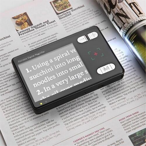 BIJIA Eectronic Visual Aid Portable 3.5 Inches HD Amplifier for Elderly Handheld Reading Amplification