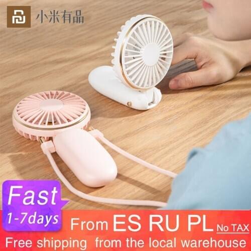 Youpin Portable Fan вентилятор Mini Fan Summer USB Recharge Handheld Folding Ajustable Wind Speed 2000mAh Dask Fan