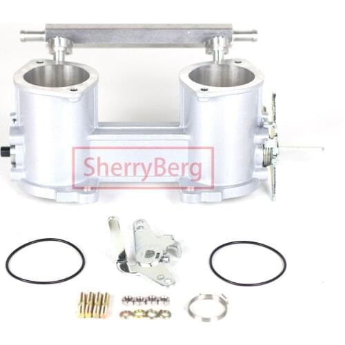 SherryBerg 48MM 48IDA TBS Throttle Bodies For Jenvey IDA Style Carb Carburetor 84mm Tall 48mm Rep. Weber & Dellorto W Fuel Rail