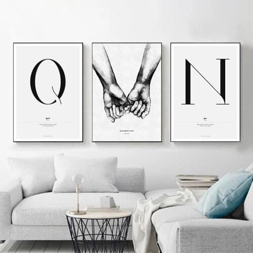Quote Words Nordic Style Canvas Painting Simple Love Posters and Prints for Living Room Couples Wall Art Picture Home Decoration