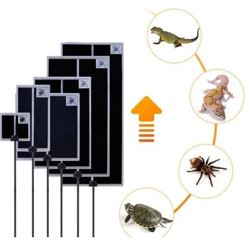5-35W Heating Warm Pad Terrarium Reptiles Heat Mat Adjustable Temperature Controller Incubator Climbing Pet Mat Tools Black