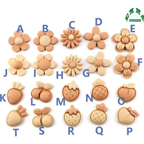 Flower Cabochons Flatback lovely Wooden Color Peach Charm for phone cases 20pcs Resin Cabochon for DIY Accessories Embellishment