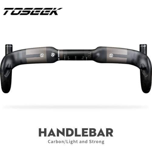 TOSEEK full Carbon UD Matte Road Track Bike Bicycle Racing Drop Bar Handlebar 31.8 x 400/420/440mm road hanldebar