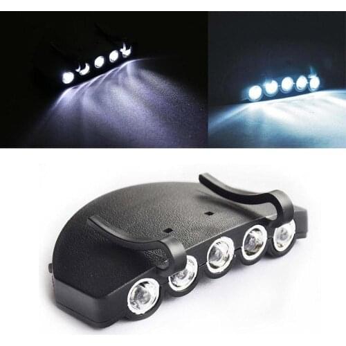 High Power 5 LED Waterproof Torch Head Waterproof Headlamp Flashlight Lumens Fishing LED Light For Hunting Lamp 2000 Head