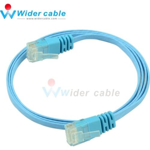 High Quality Blue Bare Copper Ethernet Network Cable Ultra Slim 1m Flat Cat6 Patch Cable 1.1mm thickness