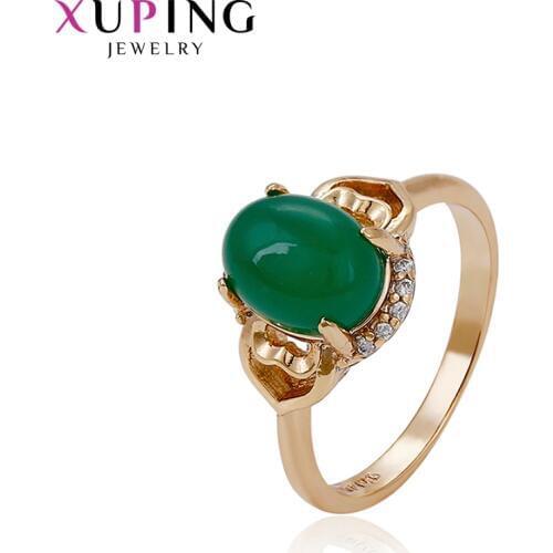 Xuping Synthetic Cubic Zirconia for Ladies Five/ Six Size Green and Rose Rings Jewelry Valentines Day Gifts 14720
