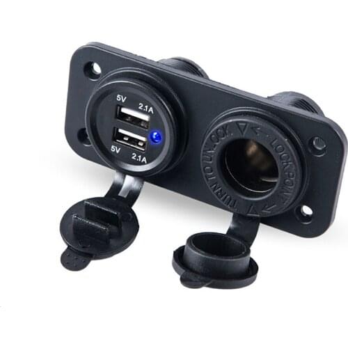 4.2A Dual USB Charger Car Cigarette Lighter Socket Splitter Power Adapter Outlet for Mobile Phone Tablet MP3 Digital Camera