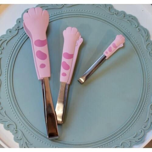 BBQ Clip Cats Paw Food Clip Vegetables Salad Tongs Stainless Steel Barbecue Clip Accessories Bakery Kitchen Gadgets