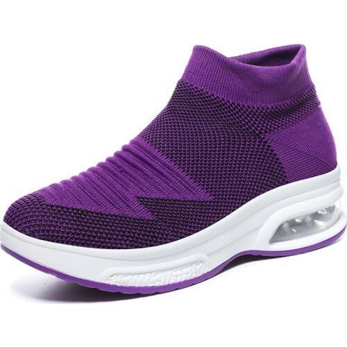 Fine Zero New Women Height Increase Air Cushion Boots Female Cute Candy Color Sneaker woman platform Basket femme Causal flats