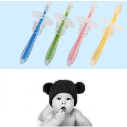 Training Teeth Toothbrush Baby Infants Kids Brush New For Children Soft Safe Bendable Teether Baby Infant Newborn Brush Tool