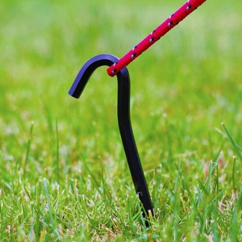 10pcs Ultra-Light Tent Stake Portable 7-Shaped Aluminum Tent Nails Ground Nails For Camping Windproof Camping Accessories