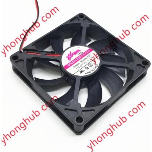 XIFAN RDH8015S DC 12V 0.17A 80x80x15mm 2-Wire Server Cooling Fan