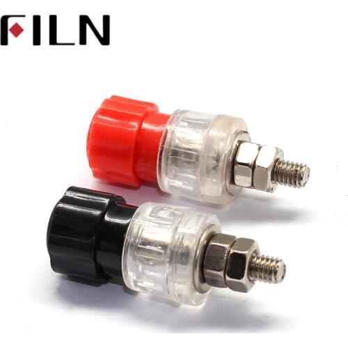 2pcs/lot 999A Binding post welding connector Socket For Power Amplifier Terminal AC Power red black Adapter Connector