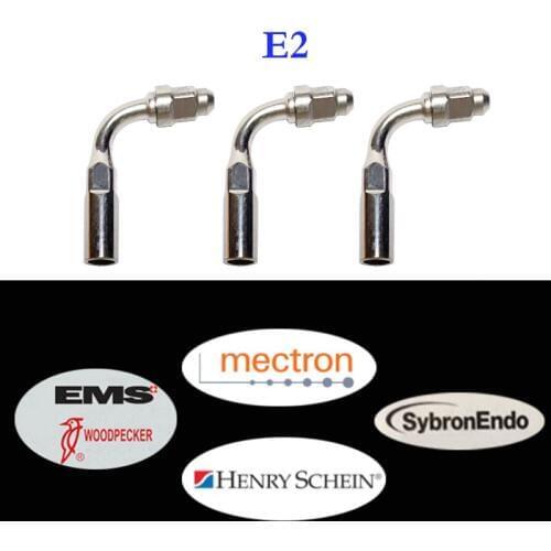 3 Pieces/Lot Dental Ultrasonic Scaler Tip E2 Compatible with Woodpecker, EMS, Mectron