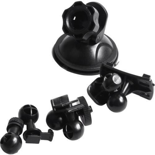 Car Suction Cup for Dash Cam Holder with 6 Types Adapter, 360 Degree Angle Car Mount for Driving DVR Camera Camcorder GPS Action