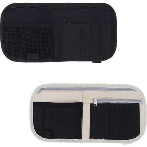 Car Sun Visor Organizer Auto Interior Pocket Pen Card Change Storage Pouches