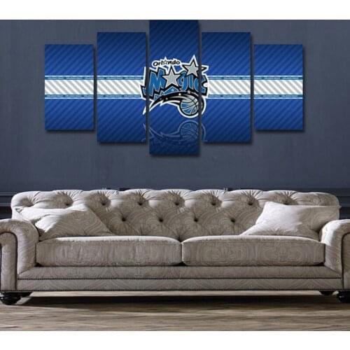 No Framed 5Pcs Football Club Team Logo Wall Art Canvas Posters Pictures Paintings Home Decor Accessories Living Room Decoration