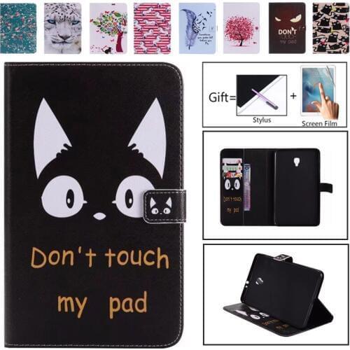 For Samsung Tab A 8'' T380 Smart Tablet Case PU Leather Cat Coque Flip Cover for Samsung Galaxy Tab A 8.0 T380 SM-T385 2017 Case
