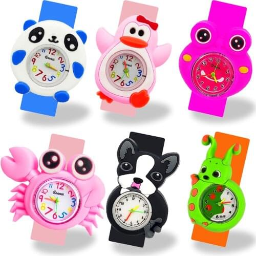 Black Panda Watch Kids 9 Designs Toy Baby Christmas Gift 3D Dog Watch Boy Children Watches Cartoon Penguin Watch Reloj Infantil