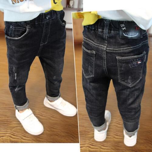 Boys Jeans Winter Warm Loose Pants Thicken New Autumn Kids Clothing Children Baby Spring Western Style Jeans For Boys Wearing 12