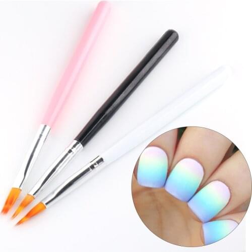 1pcs Gradient Nail Brush Ombre Painting Nail Designs UV Gel Polish Drawing Nail Art Brushes Pen For Manicure Salon Tools NT285