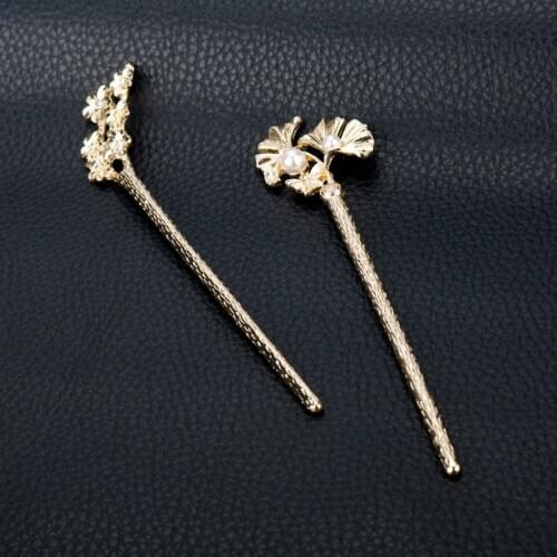 1PC Fashion Women Girls Gold Leaf Pearl Hair Clip Hairpins Girls Headband Barrette Bobby Pin Festival Hair Accessories