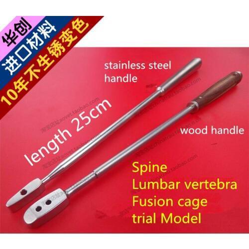 Medical orthopedic instrument Spine Lumbar vertebra Fusion cage trial Model rod Spinal PEEK fusion test stick Intervertebrale