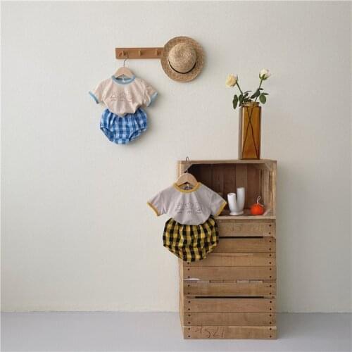 MILANCEL 2021 Summer New Kids Clothing Set O-Neck Cartoon Short Sleeve 2 Pcs Suit