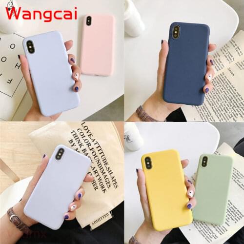 For iPhone 12 Pro Max 12 mini 11 Pro Max X XS Max XR Soft Case iPhone 8 7 6 6s Plus Candy Color iphone 8 plus 5 5S SE case