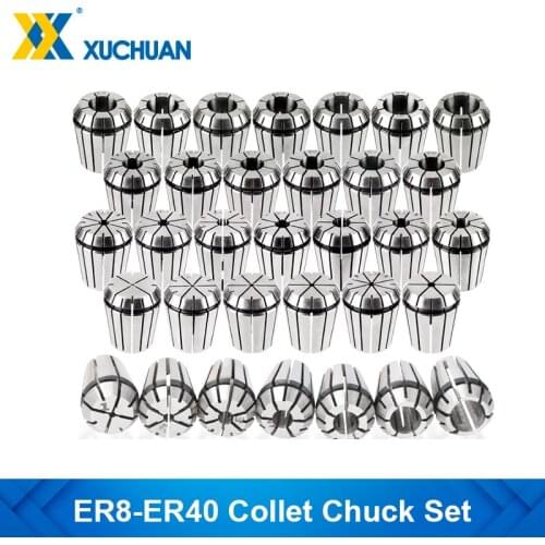 Collet Chuck Set ER8 ER16 ER20 ER25 ER32 ER40 Spring Collet Set for CNC Milling Lathe Machine Tool Holder