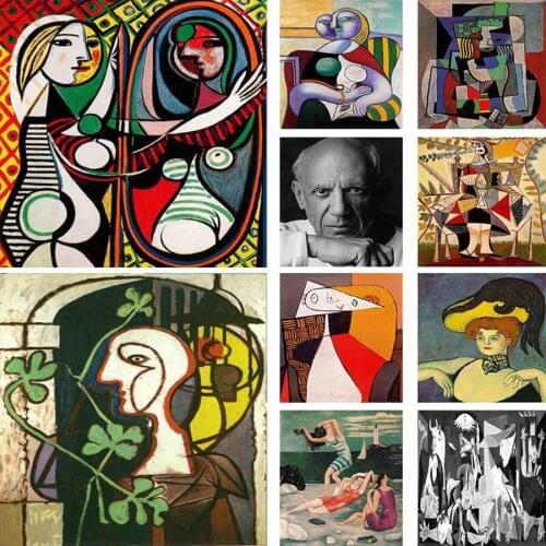 Famous Spanish Painter Picasso Series 5D DIY Diamond Painting Full Square Diamond Embroidery Cross Stitch Kit Home Decor