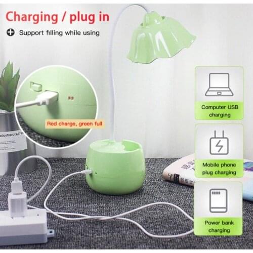 New Eye Protection Desk Lamp USB Charging Reading LED Student Dormitory Study Desk Plug Ins Girl Heart Bedroom Bedside Lamp