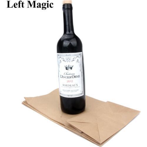 New Vanishing Champagne Bottle Magic Tricks Wine Bottle Stage Close Up Magic Props Gimmick Vanishing Wine Professionam