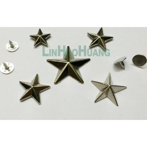 Wholesale 100pcs/1lot zinc alloy metal rivets star jeans rivets silver nickle free shipping 2015072704