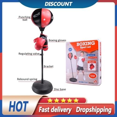 Adjustable Fitness Boxing Punch Pear Speed Ball Relaxed Boxing Bag Boxing Speed Bag For Kids Kids + Glove + Pump + Base + Poles