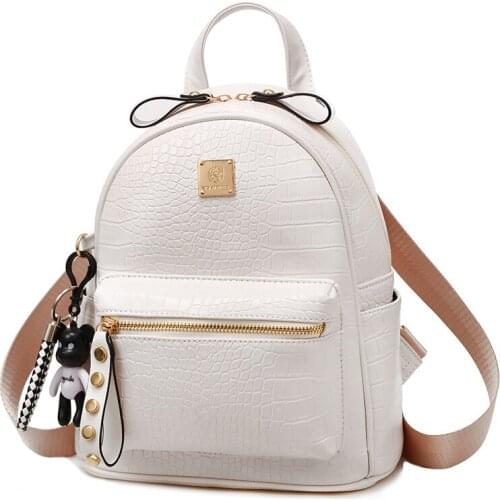 Small Anti-theft Backpack Woman Leather 2021 Womens Backpack Bear Accessories Backpack for Womens Small for Girls Luggage