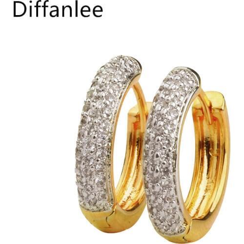 Diffanlee Charm Fashion Europe hot sale Hoop Earrings For Women High Quality Jewelry Cubic Zirconia Earring