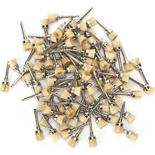 100Pcs/Box Dental Polishing Brush Colorful Nylon Latch Polisher Brushes Dentist Tool Lab Material Teeth Whitening Tool