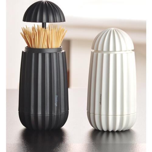 Toothpick Box Press Type Automatic Toothpick Holder Toothpick Dispenser Secret Stash Cotton Swab Holder Tooth Pick Holder