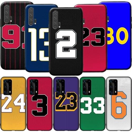 GX2 23 24 Lucky Number Silicone Case for Honor 6A 7A 3GB 7C 7X 8 8A 8X 8C 9 10 Lite View 20S 9A 10X Max Pro