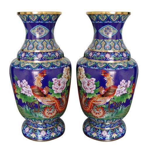 Cloisonne vase 30 line Bronze Brass CHINESE crafts