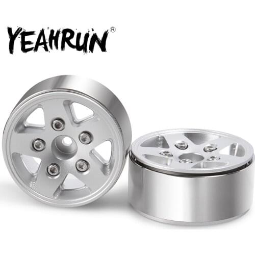 YEAHRUN 1/4/5 Pcs 1:10 Scale RC Crawler Cars 1.9inch Heavy Duty Alloy Beadlock Wheel Rims 2# for Axial SCX10 CC01