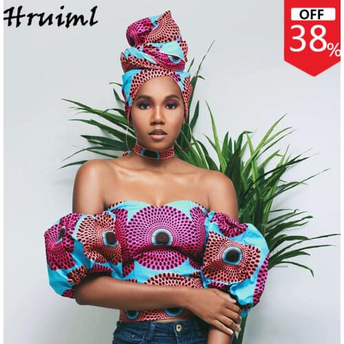 Slash Neck Backless Sexy Women Blouses Half Sleeve Floral Print Sexy Crop Top Africa Streetwear Shirt Female Blouses