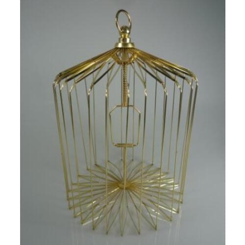 Gold Steel Appearing Bird Cage - Small Size, (Dove Appearing Cage),Magic Tricks,Illusions,Novelties,Stage Magic Show