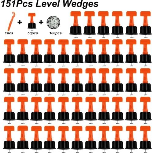 151Pcs Level Wedges Tile Spacers For Flooring Wall Tile Spacer Carrelage Tile Leveling System Leveler Locator Spacers Plier
