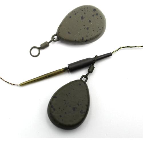 Accessories for Carp Fishing Big Flat Pear Swivel Lead Weights For Carp Rig Ronnie Chod Hair Rig Carp Terminal Tackle