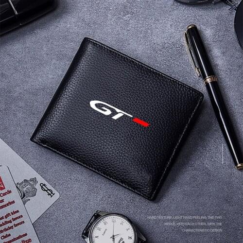 Auto Accessories Leather credit card storage drivers license bag For Peugeot GTI GT 3008