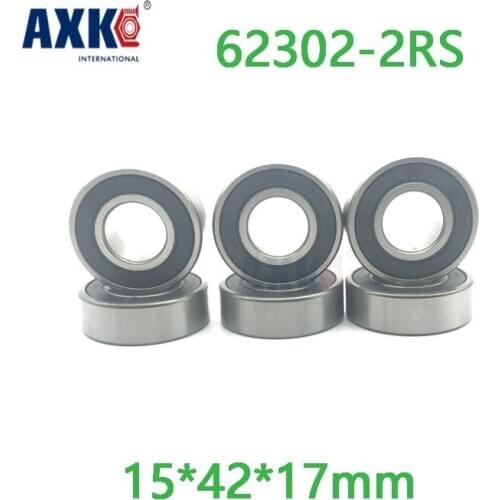 Axk High Quality 62302rs Bearing 62302 2rs Groove Ball Bearing 15*42*17mm
