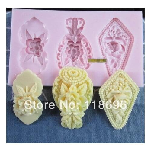 Free shipping 2014 New Flowers plaque mold fondant Cake decoration molds 100% Food grade material chocolate molds No.si387