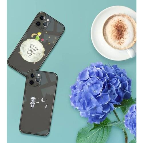 Little Prince Phone Case For iPhone 12 11 8 7 se 2020 pro X XS XR MAX Plus Black Transparent Cover